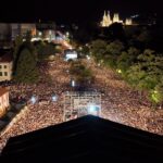 Transmisión en directo con imagen aérea La MODA Mañana voy a Burgos en Sampedros 2025